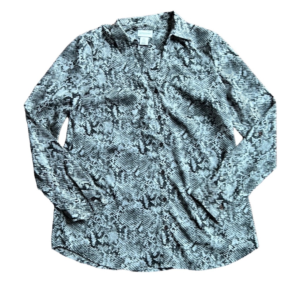 Motherhood Maternity Snakeskin Blouse Size S